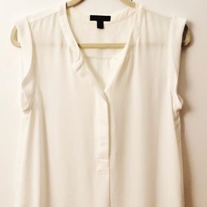J Crew Sleeveless Silk Blouse